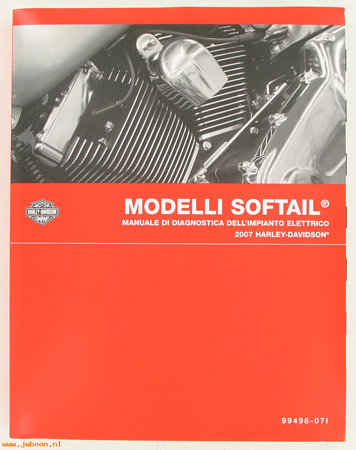   99498-07I (99498-07I): Softail electrical diagnostic service manual 2007, italian - NOS
