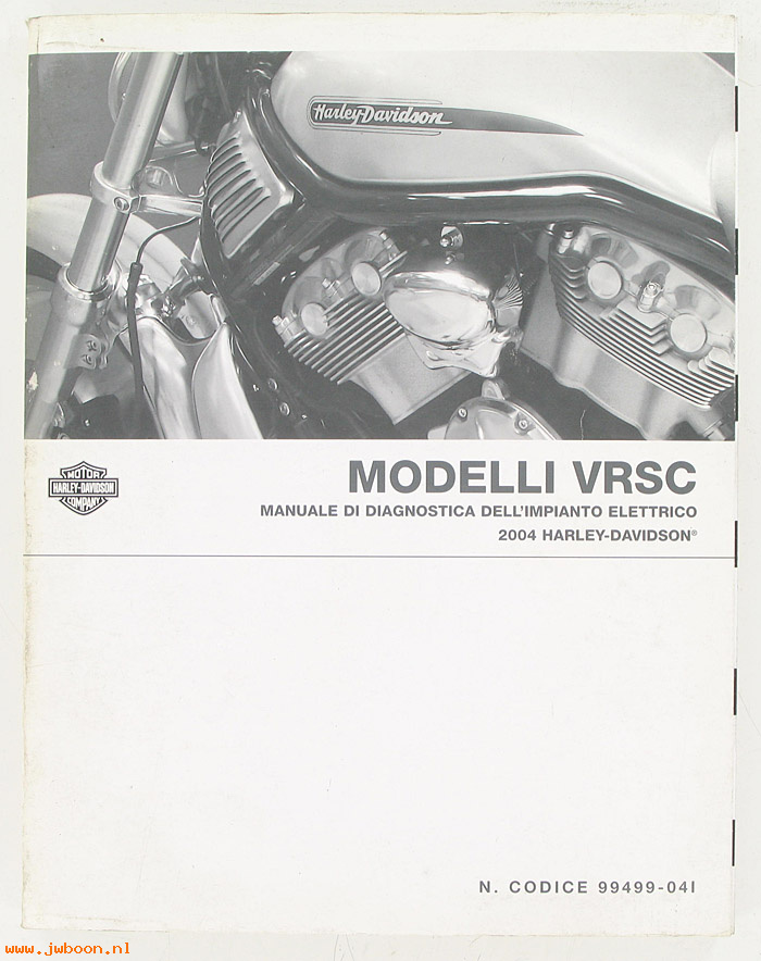   99499-04I (99499-04I): V-rod electrical diagnostic service manual 2004, italian - NOS