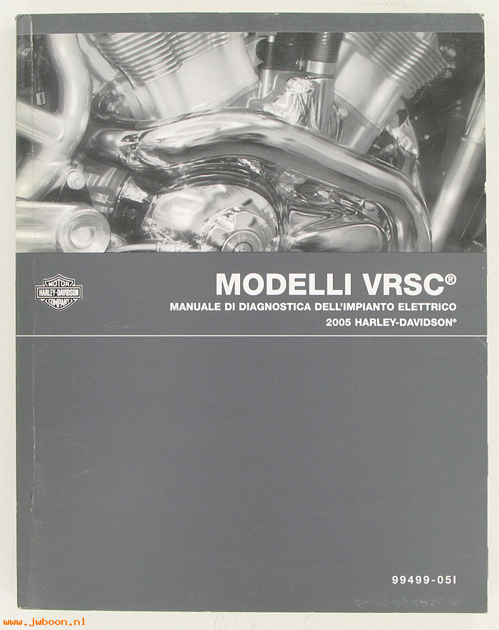   99499-05I (99499-05I): V-rod electrical diagnostic service manual 2005, italian - NOS