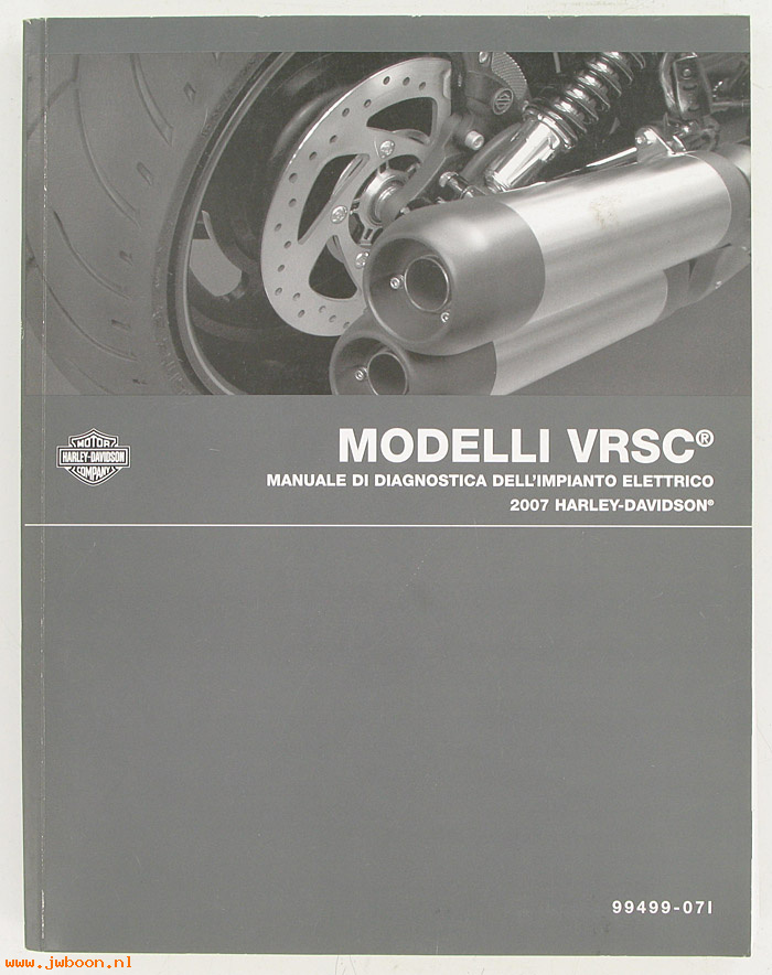   99499-07I (99499-07I): V-rod electrical diagnostic service manual 2007, italian - NOS