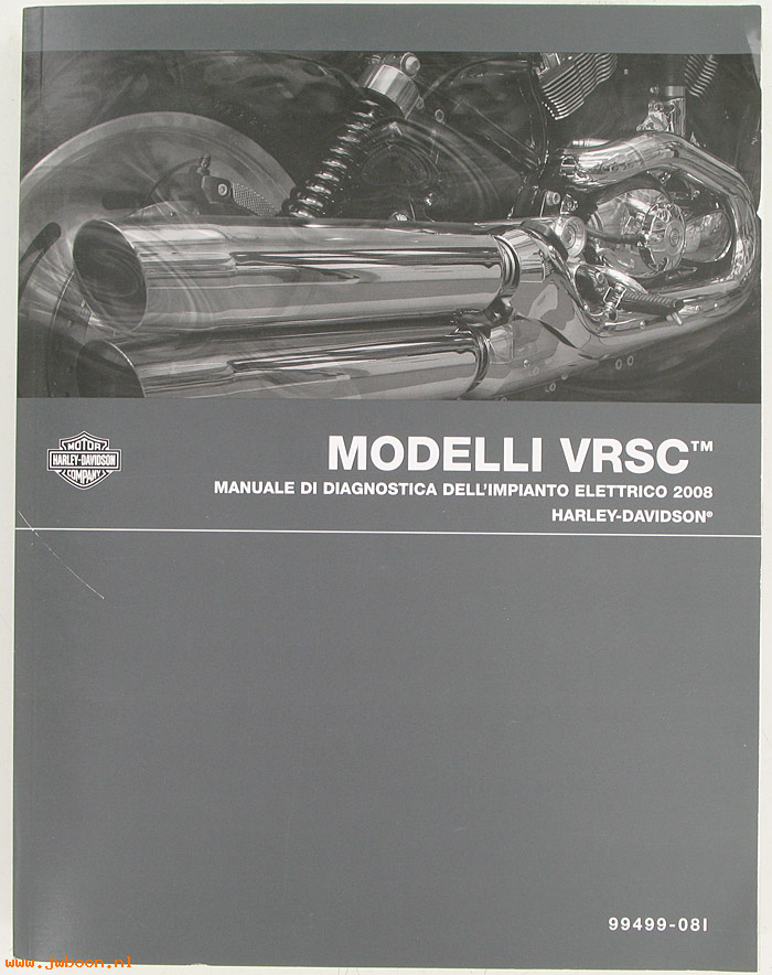   99499-08I (99499-08I): V-rod electrical diagnostic service manual 2008, italian - NOS