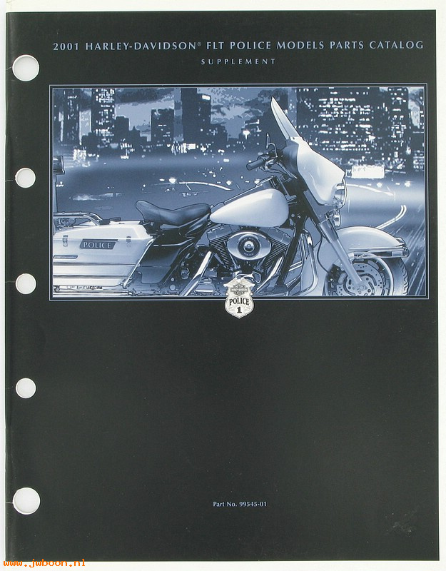   99545-01 (99545-01): FLT police models parts catalog supplement 2001 - NOS