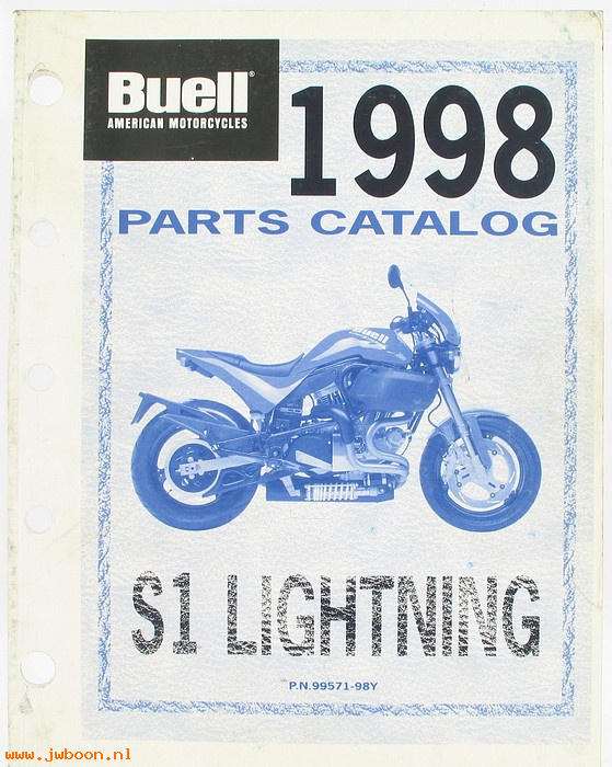   99571-98Yused (99571-98Y): Buell Lightning parts catalog 1998