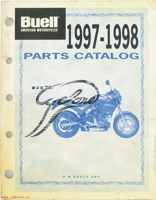   99572-98Y (99572-98Y): Buell Cyclone parts catalog '97-'98 - NOS