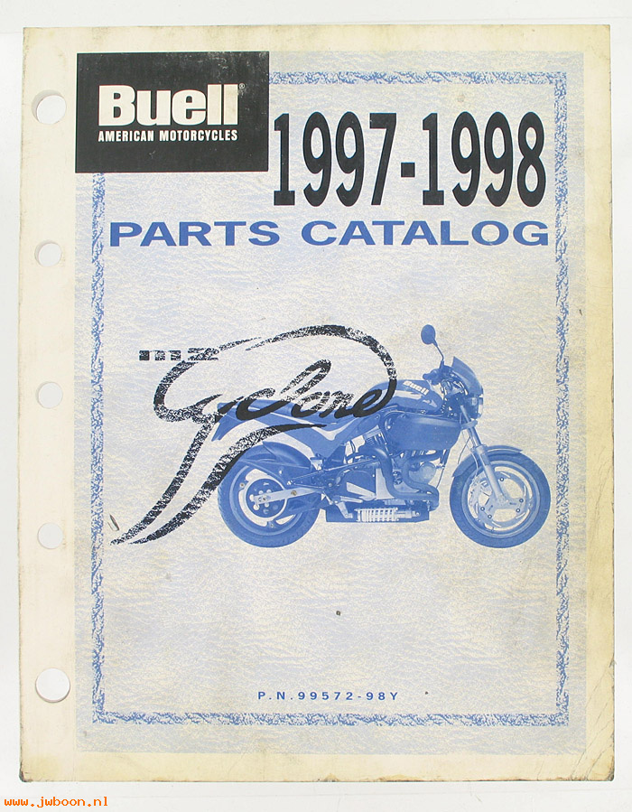   99572-98Yused (99572-98Y): Buell Cyclone parts catalog '97-'98