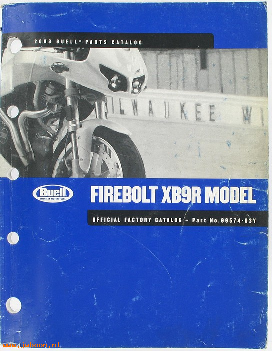   99574-03Yused (99574-03Y): Buell Firebolt parts catalog 2003