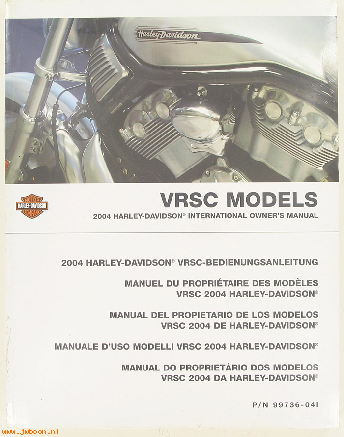   99736-04I (99736-04I): VRSC international owner's manual 2004, 6 languages - NOS