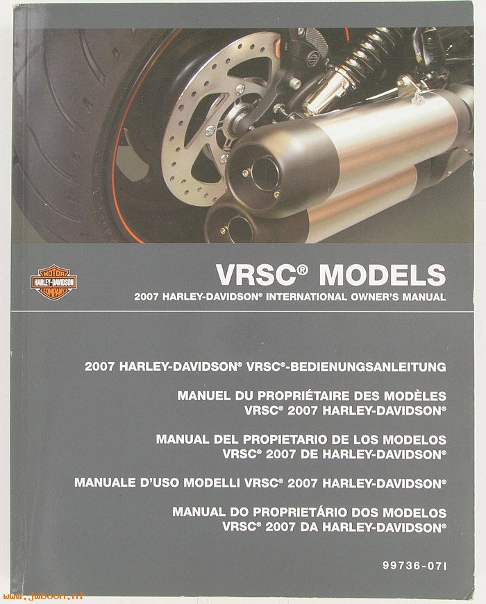   99736-07I (99736-07I): VRSC owner's manual 2007, international - NOS