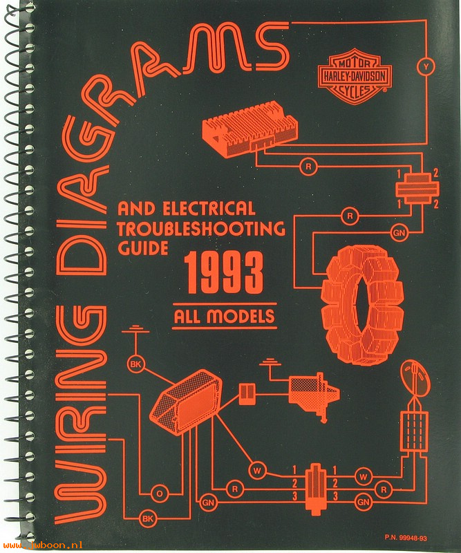   99948-93 (99948-93): Wiring diagram / electric trouble shooting book, 1993 models - NO