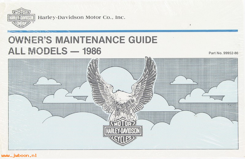   99952-86 (99952-86): 1986 Owner's maintenance guide / book - all models - NOS