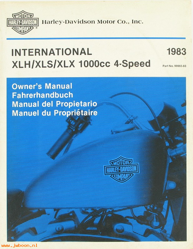   99965-83 (99965-83): Sportster, international owner's manual 1983 - NOS