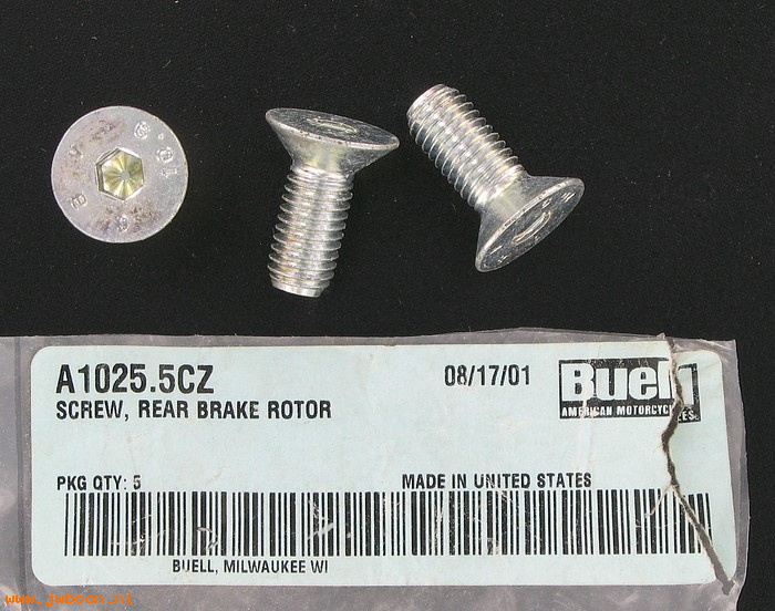   A1025.5CZ (    3218Y): Screw, rear brake rotor - NOS - Buell X1 '00-'02