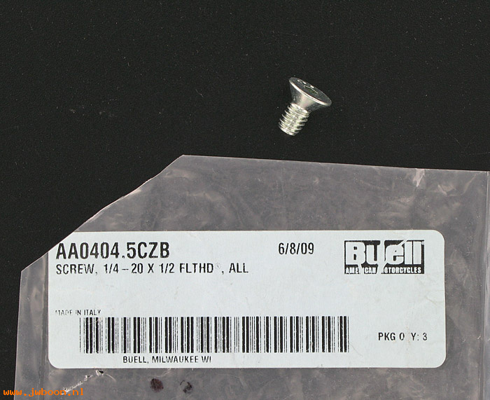   AA0404.5CZB (    1609Y): Screw, 1/4"-20 x 1/2"   flat head Allen - NOS