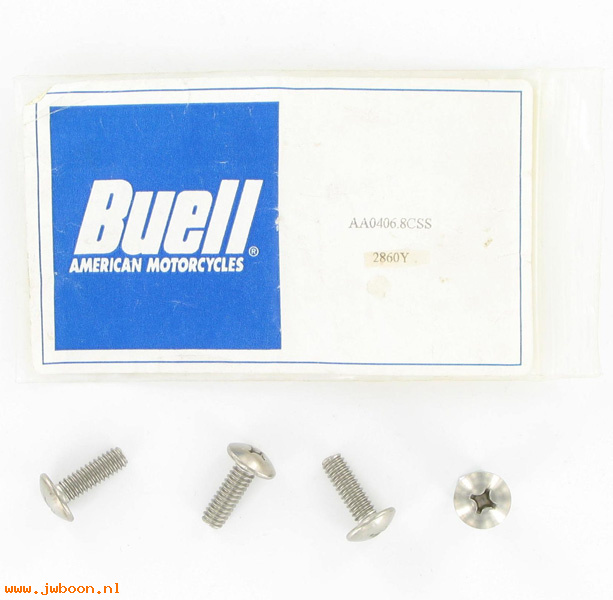   AA0406.8CSS (    2860Y): Screw, 1/4"-20 x 3/4"  Phillips - NOS - Buell S2/S3 '95-'02