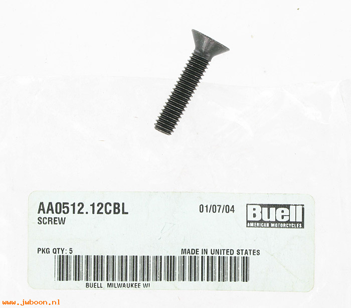   AA0512.12CBL (AA0512.12CBL): Screw, 5/16"-18 x 1-1/2" Torx countersunk flat head - NOS - X1 02