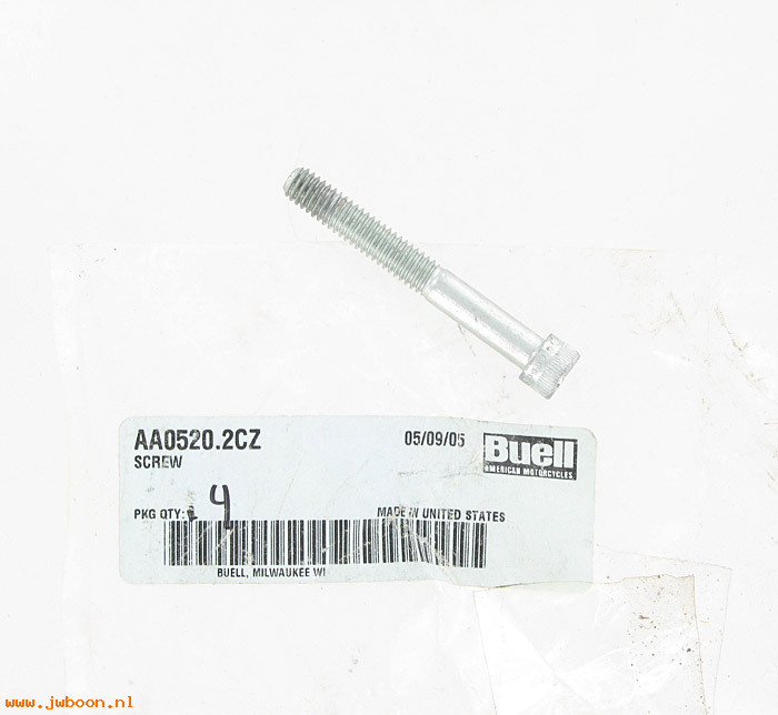   AA0520.2CZ (AA0520.2CZ): Screw, 5/16"-18 x 2-1/2" hex socket head - grade 8 - NOS