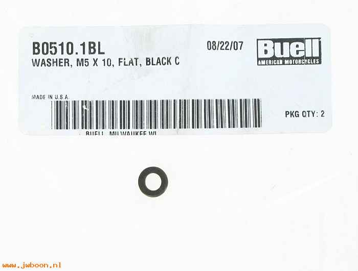   B0510.1BL (B0510.1BL): Washer, flat, M5 x 10 - NOS - Buell XB