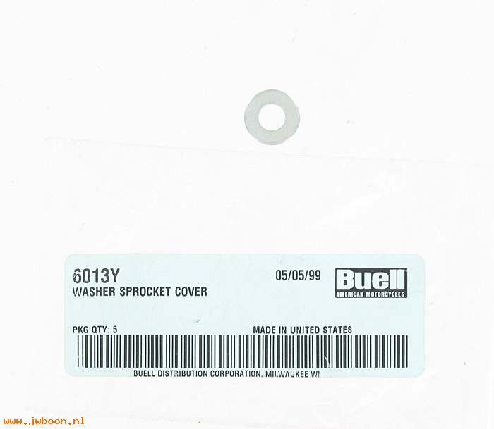   BA0409.1Z (    6013Y): Washer, sprocket cover, rear shock - NOS - Buell S3, X1 '00-'02