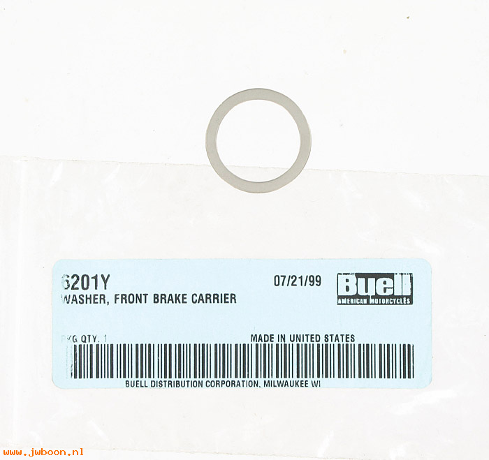   BA1418.9SS (    6201Y): Washer, front brake carrier - NOS