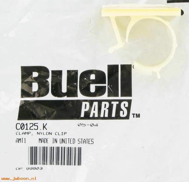   C0125.K (56490-99Y): Clamp, nylon clip - NOS - Buell X1 race air cleaner 91420-99Y
