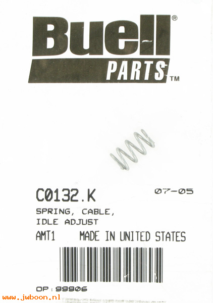  C0132.K (56479-99Y): Spring, idle adjustment cable - NOS - Buell S3, X1 '00-'02