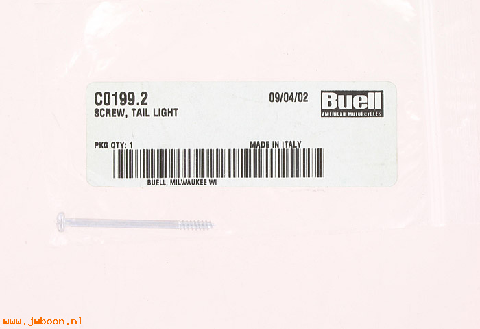   C0199.2 (68211-94Y): Screw, tail light - NOS