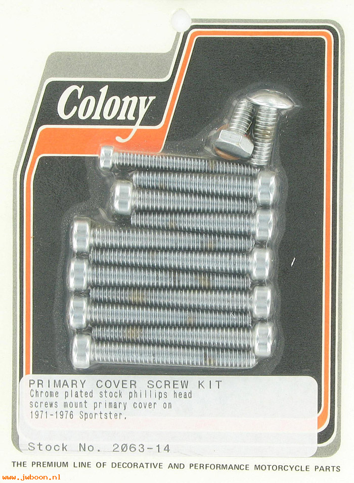 C 2063-14 (): Primary cover screw kit, Phillips head - Iron XL 71-76, in stock