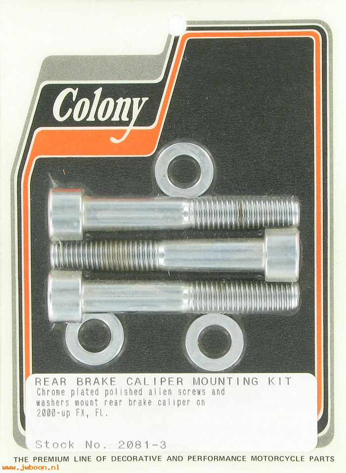 C 2081-3 (): Front brake caliper mounting kit, Allen - FX,FL,XL 00-07,in stock