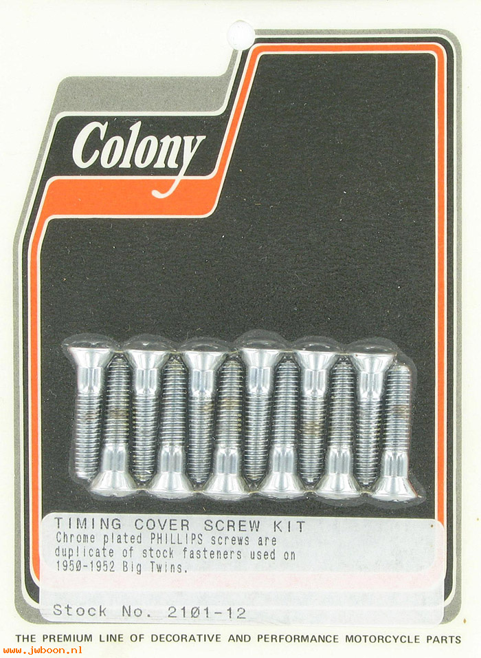 C 2101-12 (    2341 / 056): Cam cover / Timing cover screw kit, with Phillips heads- BT 50-52