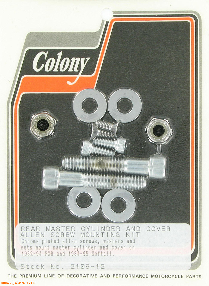 C 2109-12 (): Rear master cyl.screws, Allen - FXR 82-94. FXST '84-'95, in stock