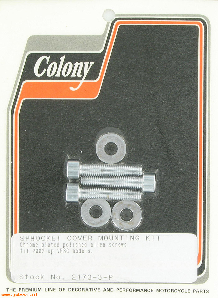 C 2173-3-P (): Sprocket cover mounting kit - polished Allen screws - VRSC 02-07