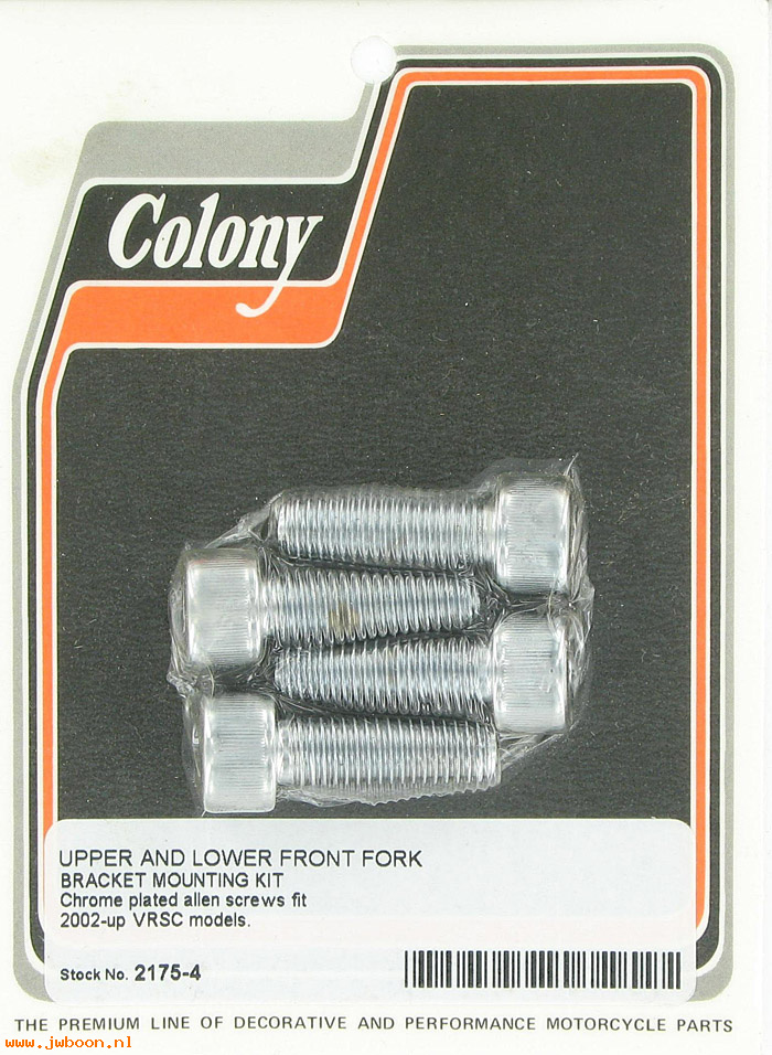 C 2175-4 (): Upper & lower front fork bracket mounting kit,Allen screws- V-rod
