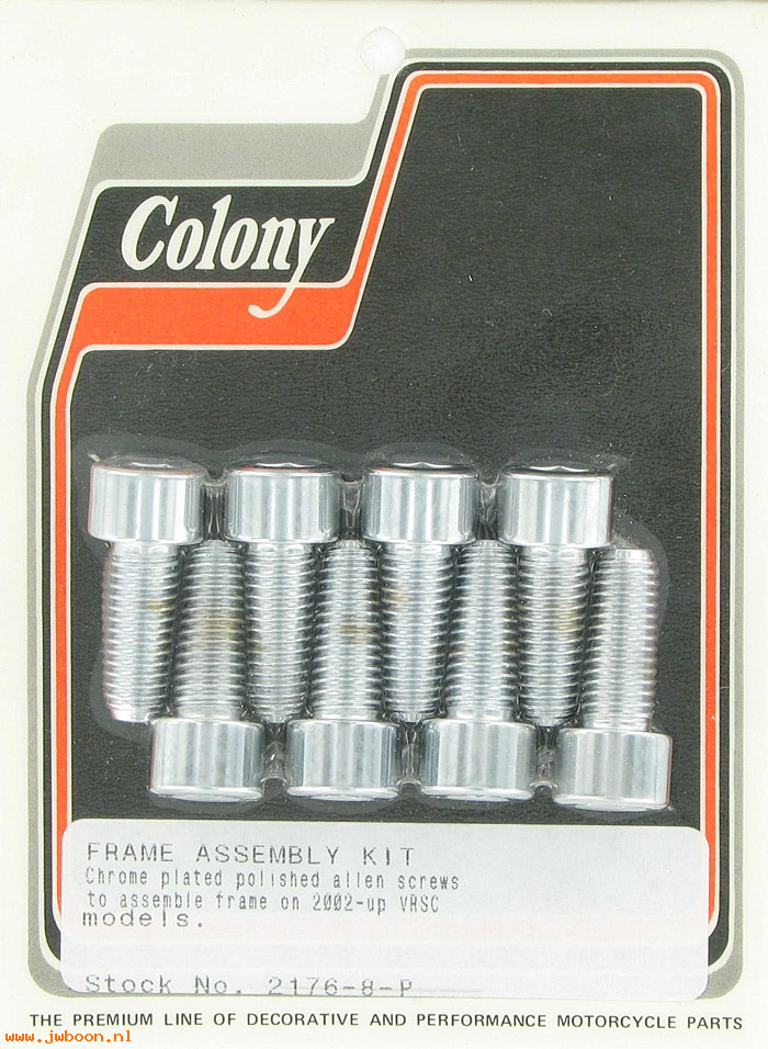 C 2176-8-P (): Frame assembly kit - polished Allen screws, in stock - VRSC '02-