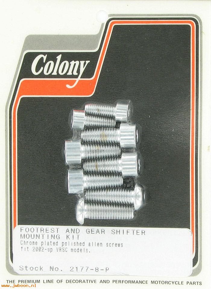 C 2177-8-P (): Footrest & gear shifter mtg. kit,Allen screws,in stock - VRSC 02-