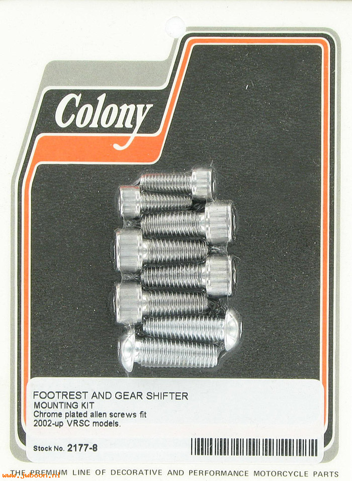 C 2177-8 (): Footrest & gear shifter mounting kit - Allen screws - V-rod '02-