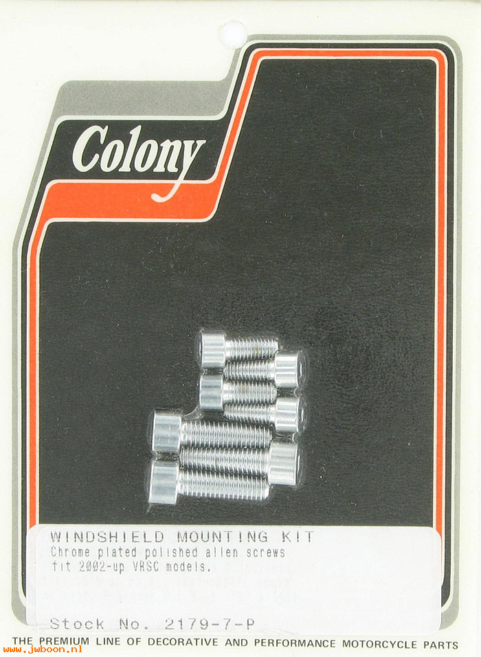 C 2179-7-P (): Windshield mounting kit, polished Allen screws,in stock, VRSC 02-