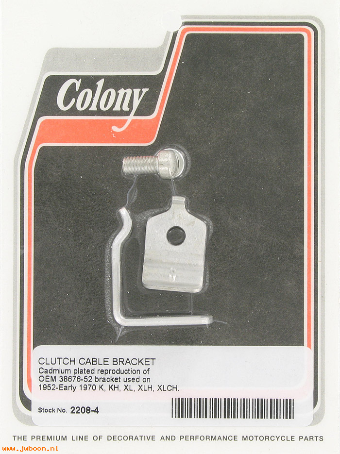 C 2208-4 (38676-52): Clutch cable bracket - '52-early'70 H, KH Sportster
