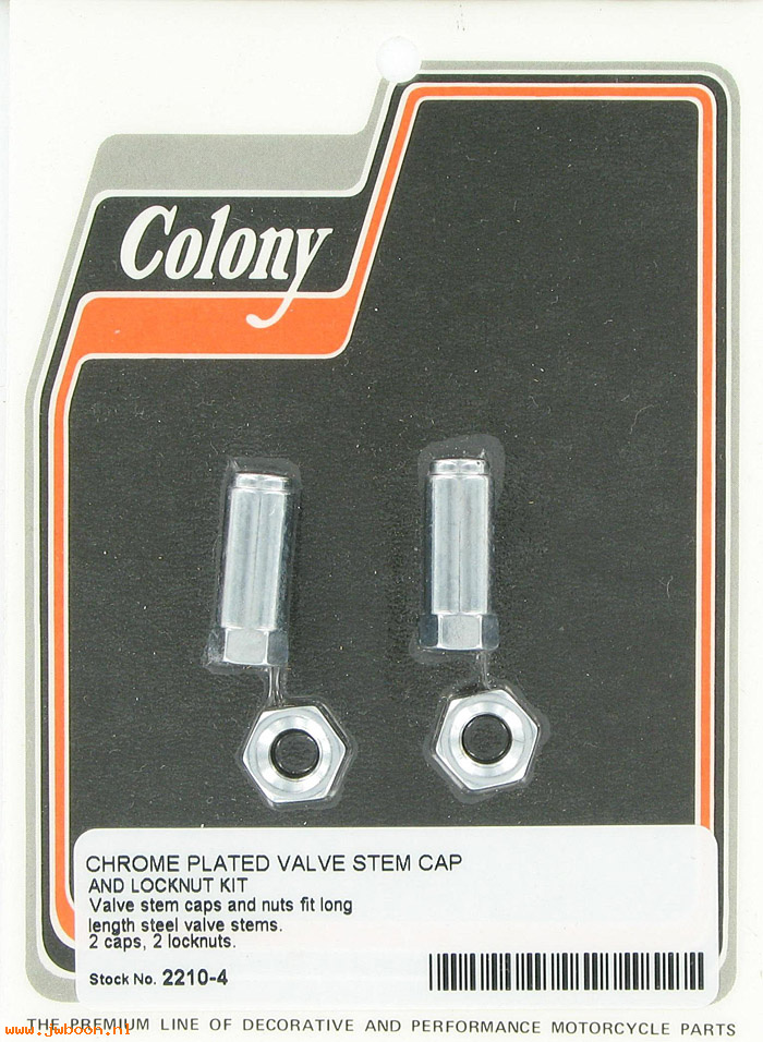 C 2210-4 (): Valve stem cap & lock nut kit   (2 + 2), in stock, Colony