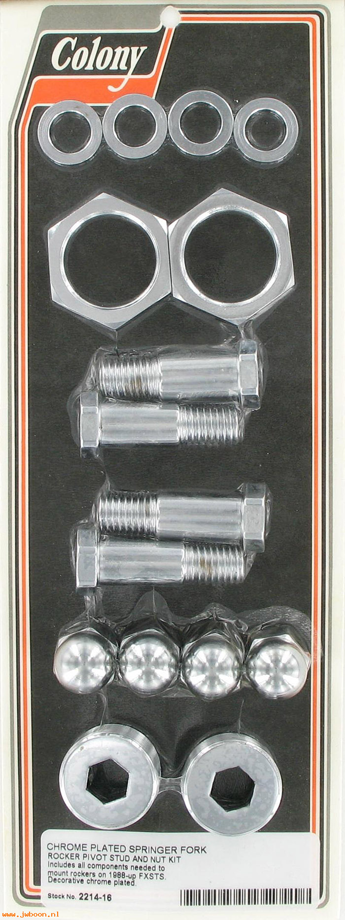 C 2214-16 (): Springer fork rocker pivot stud & nut kit, in stock - FXSTS '88-