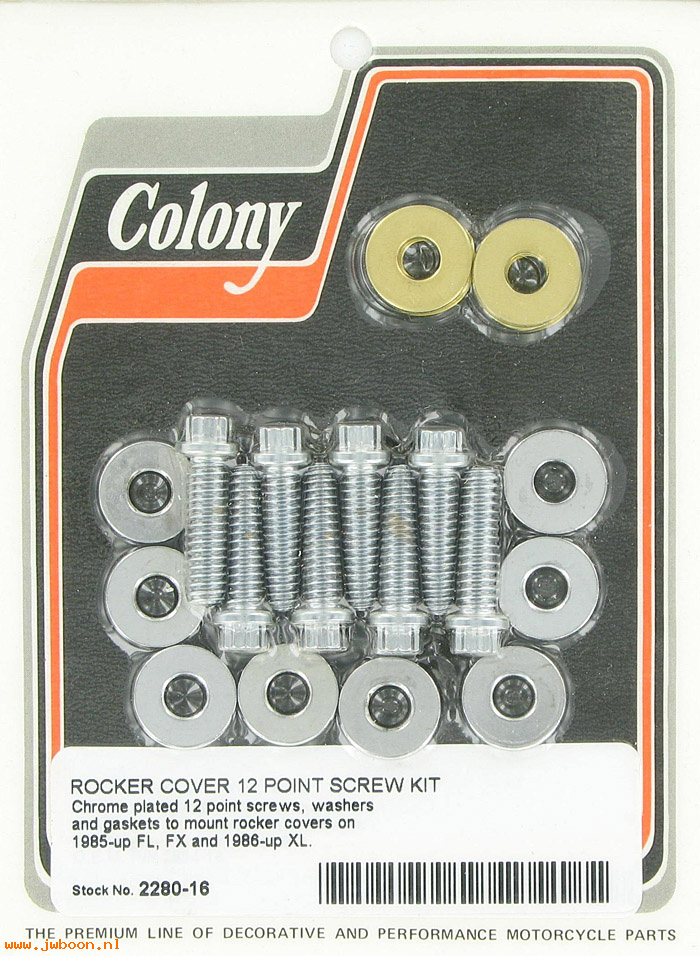 C 2280-16 (): Rocker cover screw kit,12 point, in stock - FL, FX '85-   XL '86-