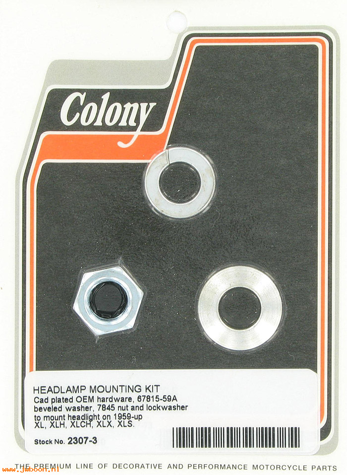 C 2307-3 (67815-59A): Headlamp mounting kit, in stock - Sportster Ironhead XL's '59-