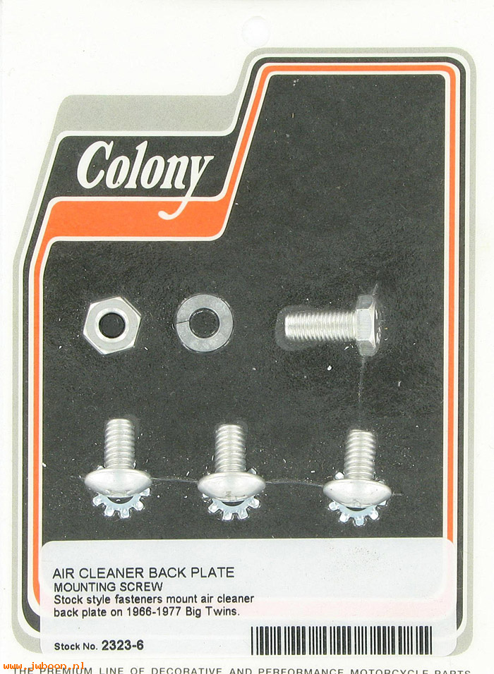 C 2323-6 (    2758): Mounting kit - air cleaner back plate - Big Twins FL's '66-'77