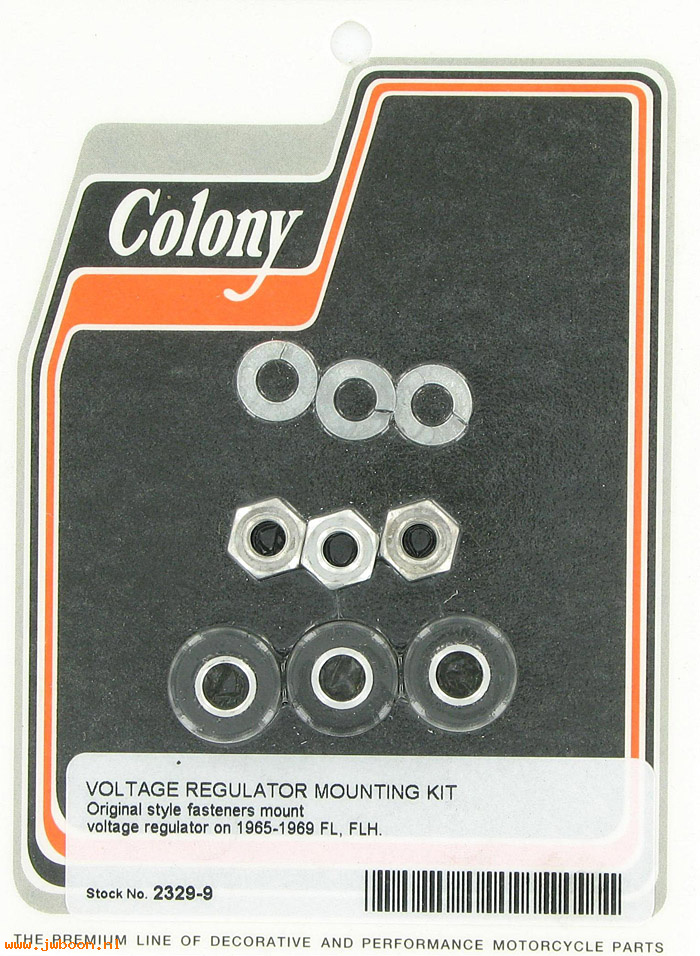 C 2329-9 (): Voltage regulator mounting kit - Big Twins '65-'69, in stock