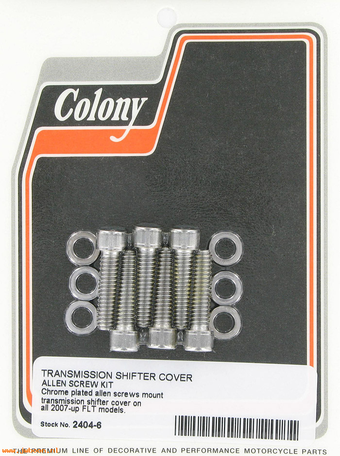 C 2404-6 (): Transmission shifter cover screw kit - Allen, in stock - FLT '07-