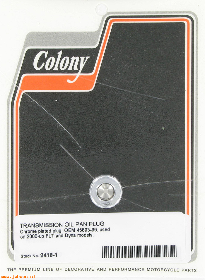 C 2418-1 (45893-99): Plug - transmission oil pan, in stock - FLT's.  FXD '00-