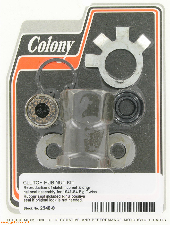 C 2548-8 (37496-41 / 37503-41): Clutch hub nut kit - FL, FX '41-'84
