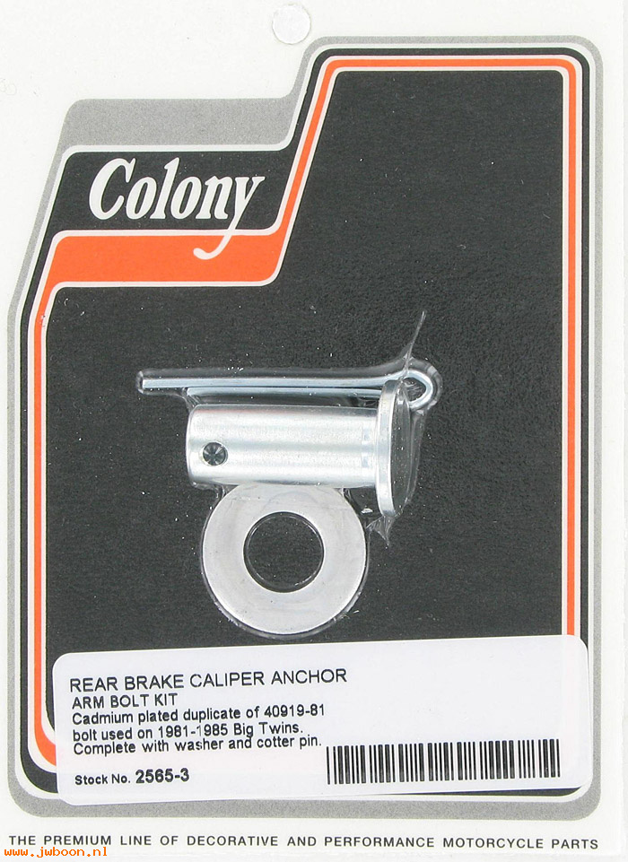 C 2565-3 (40919-81): Rear brake caliper anchor bolt kit - FLH 81-84. FX 81-82,in stock