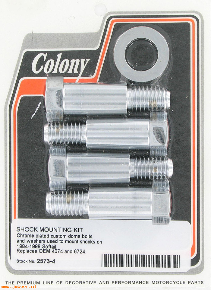 C 2573-4 (    4074 / 6724): Softail shock mount bolt kit - dome heads - FXST 84-99, in stock