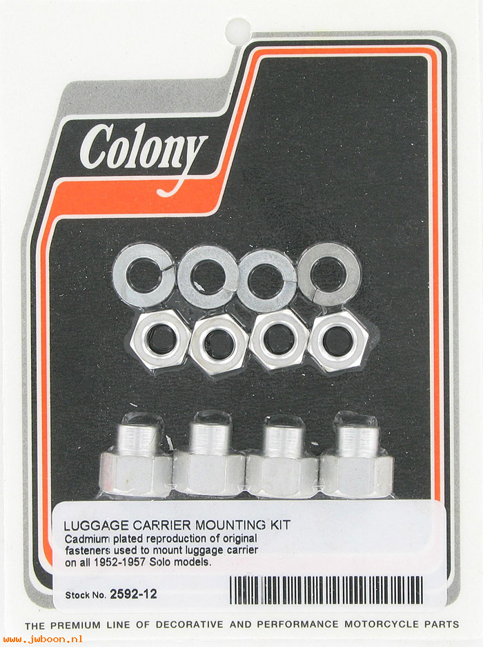 C 2592-12 (53457-52): Luggage carrier mounting kit - Big Twins '49-'57, in stock Colony