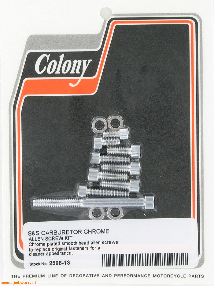 C 2596-13 (): S&S carburetor Allen screw kit, in stock Colony